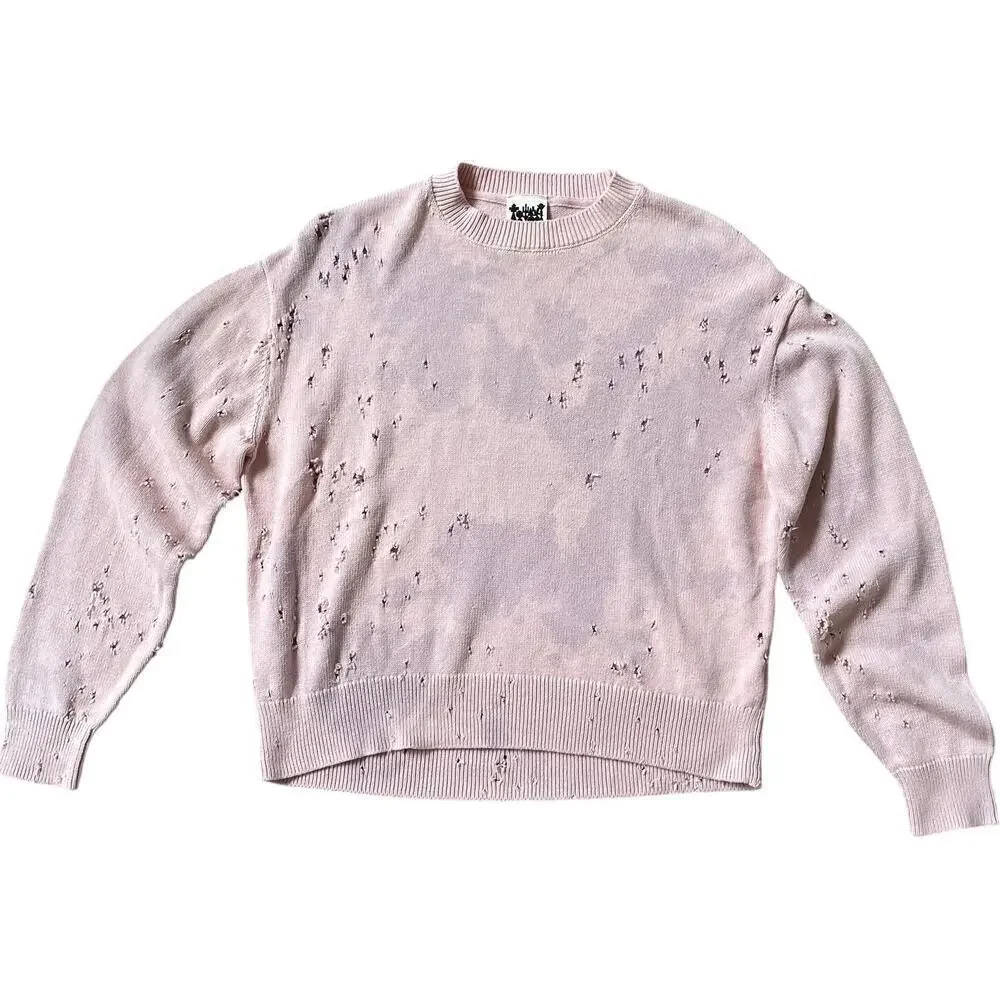 Totally Blown Shotgun Distressed Rose Sweater | Joshua Tree, Size M, EUC, $148